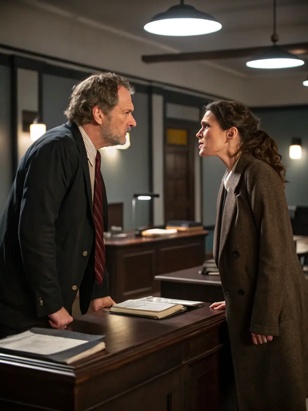 An employee and employer in a tense discussion, representing the firm's experience in handling employment litigation cases.